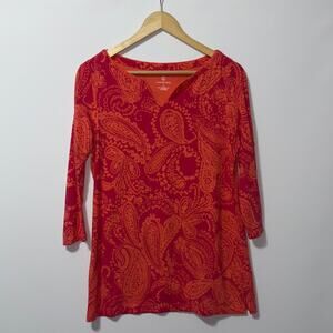 Lands end floral blouse women’s size small(6-8)